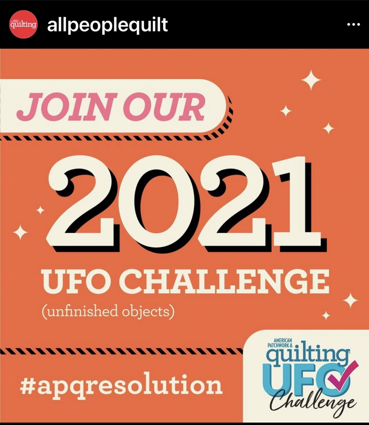 QUILT DIARY: APQResolution UFO Challenge – 2020 Finishes and 2021 Goals